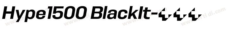 Hype1500 BlackIt字体转换
